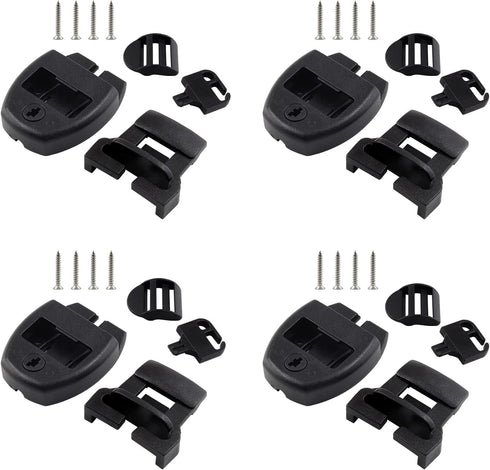4 Sets Spa Tub Cover Clip Replacement Kit, Spa Hot Tub Cover Clip Lock Kit Replace Broken Latches Repair Kit for Spa Cover Straps with Keys & Hard...