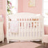 EVERYDAY KIDS 2 Pack Fitted Girls Crib Sheet, 100% Soft Breathable Microfiber Baby Sheet, Fits Standard Size Crib Mattress 28in x 52in, White and ...