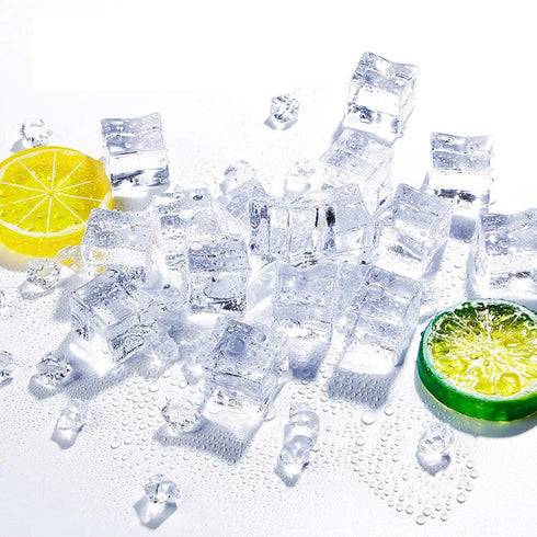 50 Pcs 20mm Clear Fake Ice Acrylic Decorative Ice Cubes Display for Home Decoration Wedding Centerpiece Vase Fillers,Photography Props&Kitchen Dec...