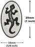 Bezelry 12 Pieces Gecko Lizard Pattern Oval Metal Shank Buttons. 25mm (1 inch) (Antique Silver)...
