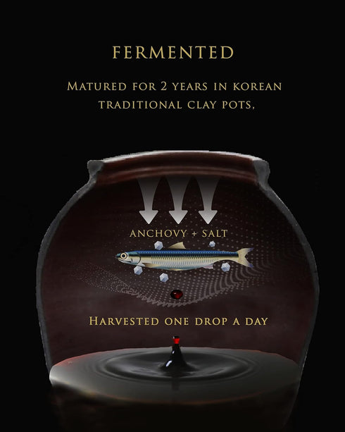 Wangshin Fish Sauce (10 fl oz/Aged 2 years) - Anchovy and Salt Fermented in a Korean Traditional Clay Pot...