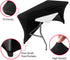 Peomeise 6FT Spandex Table Cover Rectangular Stretch Spandex Tablecloth (Black,6FT)...