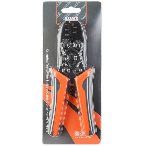 iCrimp Non Insulated Open Barrel Terminal Crimp Tool - Wire Crimper for Molex, Delphi, AMP/Tyco, Harley, PC/Computer, Automotive 24-14 AWG...
