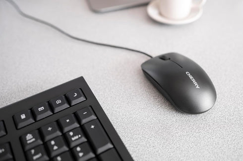 Cherry Corded Mouse. Simple Durable and Reliable Office Mouse. 3-Button with Scroll Wheel. USB Plug N Play. MC 1000...
