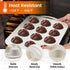 CAKETIME Silicone Muffin Pan, Metal Reinforced Frame Silicone Mini Cupcake Pan Easy to Handle Small 12 Cups Nonstick Muffin Tin for Baking...