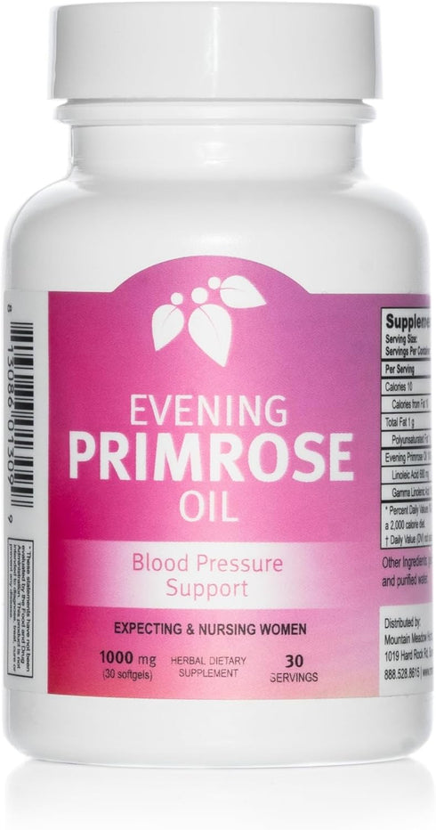 Mountain Meadow Herbs Evening Primrose Oil Capsules for Women: Support for Clear, Healthy Skin and More, with Omega-6 Fatty Acids, Gluten-Free, 10...