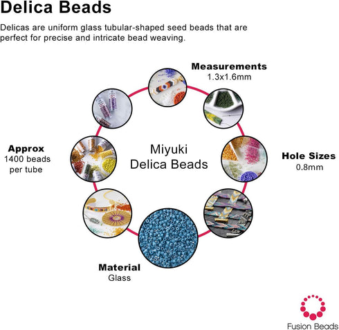 Miyuki Delica Seed Beads Bundle: Size 11/0, Cozy Palette Collection DB285, DB798, DB881...