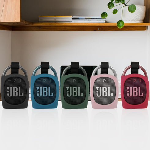 TXEsign Silicone Protective Carrying Case Compatible with JBL Clip 4 - Portable Mini Bluetooth Speaker Carrying Stand Up Cover Pouch for JBL Clip ...
