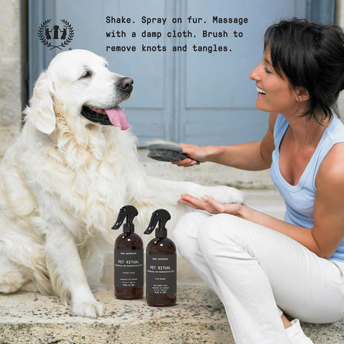 Muse Apothecary Pet Ritual Detangling Spray for Dogs & Cats, Pet Detangler Spray for Dogs, Dog Detangler Spray Dematting Conditioner, Dog Detangli...