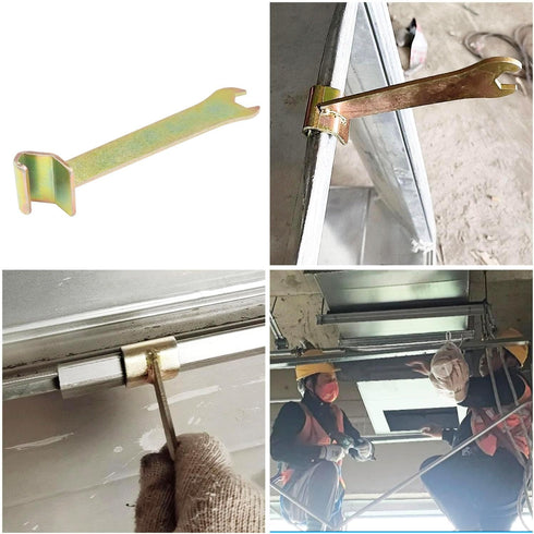 TDC TDF Ducting Clip Cleat Tool Universal Air Duct Clamp Wrench HVAC Hand Tool Hook Code Angle Spanner Duct Fitting for Common Flange Ducts...