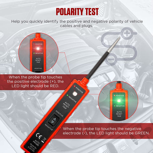Power Circuit Probe Tester 6V-24V DC Test Light Automotive Short Circuit Finder 12V Auto Electrical Tester Kit 12 Volt Car Fuse Tester Tool Compon...