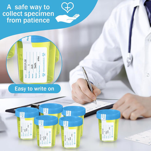 25 Pcs Disposable Urine Cup Specimen Cups with Lids and Tamper Evident Seal 4 oz Specimen Container Urine Sample Containers Urine Sample Cups for ...