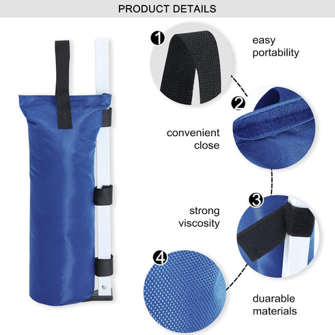 MASTERCANOPY 112lbs Canopy Weight Sandbags (9"x14",Blue)...