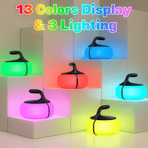 RGB Table Lamp Cordless Rechargeable Portable,Powerful 6000mAh Battery Operated Night Light Dimmable LED Ambient Lighting Bedroom Lamp for Bedside...
