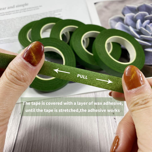 zYoung 6 Rolls Floral Tapes for Bouquet Stem Wrap and Florist Craft Projects Decorations?Dark Green?...