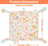Dr.Rapeti Tag Security Blanket for Baby Infant Toddler Kid 10x10inches Washable Sensory Toy Lovey Appease Blanket (flower)...