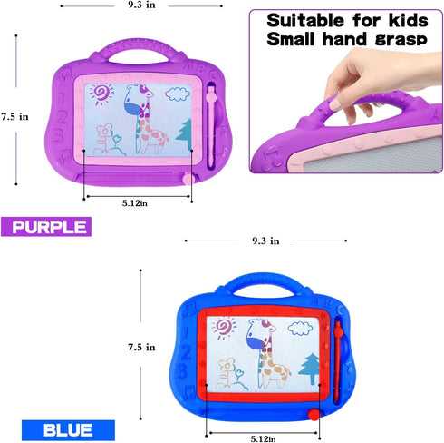 Magnetic Drawing Board for Toddlers,2 Pack Travel Size Toddler Toys Color Sketch Graffiti Board and Erasable Sketching Pad,Holiday Birthday Gifts ...