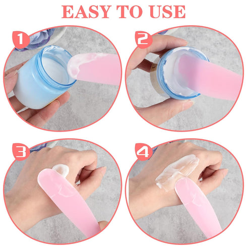 12 Pcs Facial Spatula,Cosmetic Spatula Jelly Mask Spatula Skincare Spatula Plastic Face Mask Spatula Pink Makeup Spatula Small Disposable Spatulas...