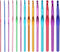 HEYLEAYAR 14PCS Aluminum Crochet Hooks Set,Crochet Handles Engraved Number Size 2MM-10MM,Crochet Needles for Knitting Craft Yarn Contribute to Beg...