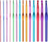 HEYLEAYAR 14PCS Aluminum Crochet Hooks Set,Crochet Handles Engraved Number Size 2MM-10MM,Crochet Needles for Knitting Craft Yarn Contribute to Beg...