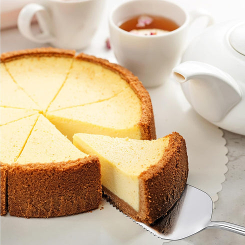 E-far Serving Utensils, 6 Pieces Stainless Steel Serving Spoon, Slotted Spoon, Fork, Tong, Cake Server and Butter Knife for Parties Buffet Banquet...