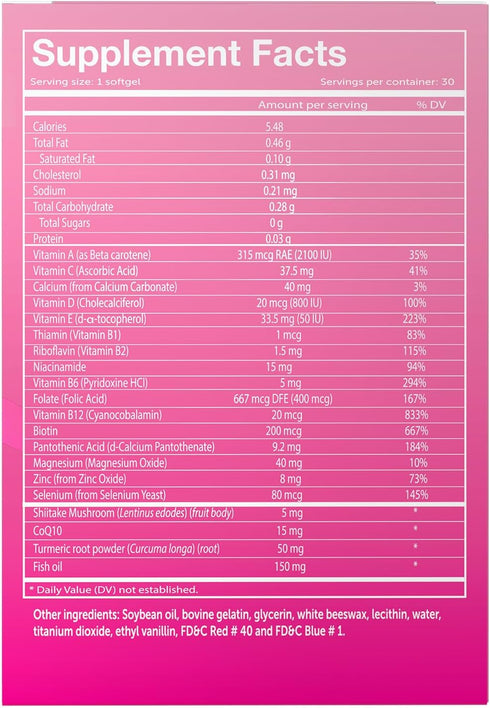 Vivioptal Women 30 Softgels - Multivitamin & Multimineral Supplement - CoQ10 & Omega 3...