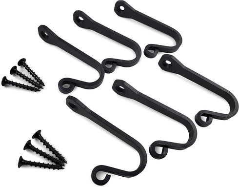 Claimed Corner - Cast Iron Wall Mounted Coat Towel Hat Scarf Bag Hook - 5 Pack (Multi Purpose (Black))...