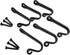 Claimed Corner - Cast Iron Wall Mounted Coat Towel Hat Scarf Bag Hook - 5 Pack (Multi Purpose (Black))...