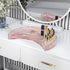 Bathroom Tray Organizer, 10'' Large Acrylic Moon-Shaped Vanity Tray Jewelry Tray for Perfume Cosmetic Candle Jewelry, Clear Pink Durable Decorativ...