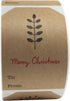 Boho Simple Christmas Gift Tag Adhesive Stickers – 2 x 3 Inch Labels, Roll of 100 with Minimalist Designs – Merry Christmas, Noel, and Candle, Mad...
