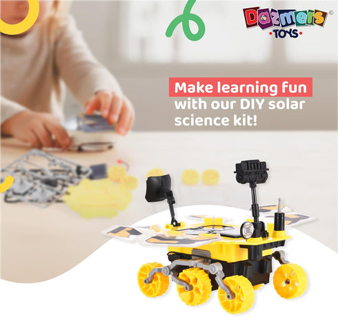 Dazmers Solar Robot Kit - Space Rover STEM Building Toys - Kids DIY Solar Power Robot Car with Gears, Screws, Solar Panels - Explore Solar Energy ...