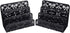 EasyPAG Desk Mail Organizer 2 Pack Office Small Letter Sorter Desktop File Organizer with 3 Vertical Upright Compartments, Black...