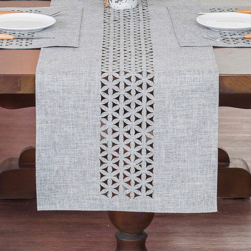 ARTABLE Rectangle Table Runner Fabric Farmhouse Gray Home Garden Table Runners with Well-Trimmed Edge for Picnics Indoor and Outdoor Dining Holida...