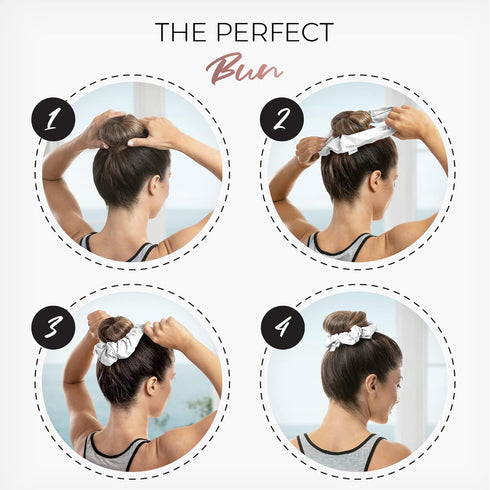 Microfiber Hair Drying Towel Scrunchies by The Perfect Haircare - Anti-Frizz & Silky Smooth - Ponytail/Bun Holder - Quick Drying & Absorbent - for...