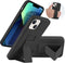 LAUDTEC Silicone Kickstand Case Compatible with iPhone 13, Vertical and Horizontal Stand Hand Strap Metal Kickstand Cover, Flexible Soft Liquid Si...
