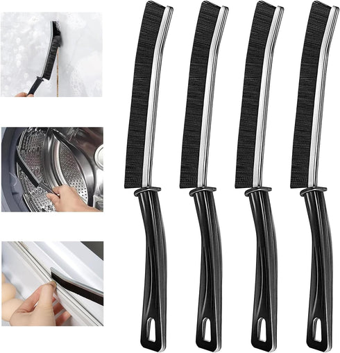 4 Pcs Hard Bristle Crevice Cleaning Brush, Multifunctional Gap Cleaning Brush Tool for Small Spaces Cleaning, Thin Crevice Cleaning Brush Suitable...