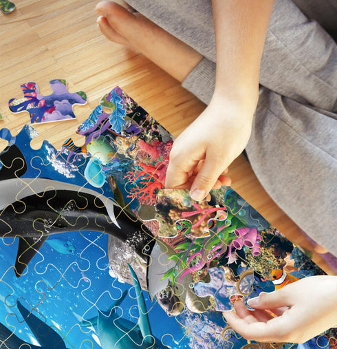 120 Pieces Puzzle for Kids Age 4-8 Underwater World Education Puzzle Toys Jigsaw Puzzle for Boys and Girls...