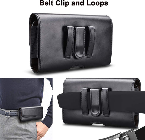 Takfox Phone Holster for Samsung Galaxy Note 20 Ultra S24 Ultra S23+S21 S20 A13 A14 A15 A35 A02S A03S A32 A23 A54,iPhone 15 Pro Max 14 13 XR Leath...