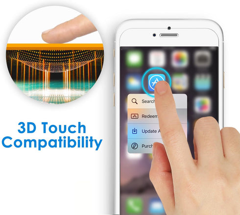 JETech Screen Protector for iPhone 8 Plus and iPhone 7 Plus, 5.5-Inch, Tempered Glass Film, 3-Pack......