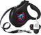 Twoear Retractable Dog Leash for Small Dogs Up to 26lbs, 16ft Heavy Duty Pet Walking Leash with Dispenser and Poop Bags | Tangle Free | Reflective...