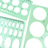 BronaGrand 3pcs Circle Stencils Oval Stationery Template Plastic Measuring Templates Geometric Rulers Set for Drafting, Drawing(Clear Green)...