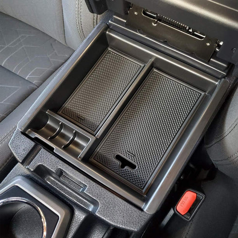 JKCOVER Center Console Accessory Organizer Compatible with Toyota Tacoma 2016 2017 2018 2019 2020 2021 2022 2023, ABS Material Box Insert Tray (Bl...