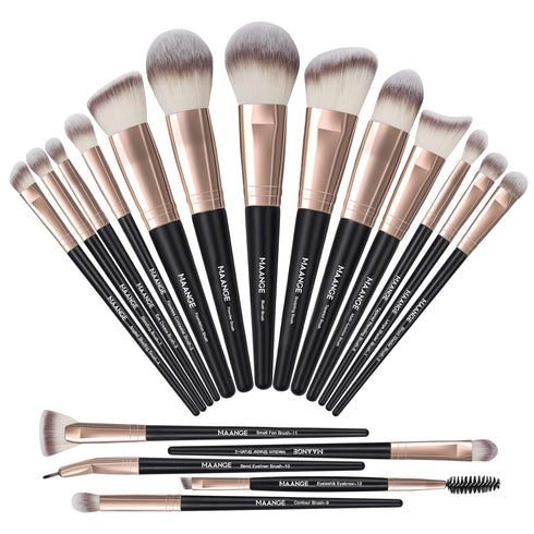 Makeup Brushes, MAANGE 18 Pcs Professional Makeup Brush Set Premium Synthetic Face Kabuki Brush Kit Foundation Blush Powder Eyeshadow Brushes Set...