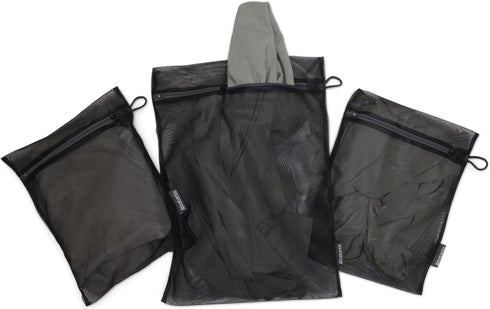 Brabantia 3-Pack Mesh Zip Up Laundry Bags (Black) for Washing Machine Delicates, Face Masks, Socks, Bras (1 x Medium, 2 x Small) Organizer, Travel...