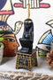 Ebros Gift Egyptian Goddess Maat Squatting On Pedestal with Ostrich Feather Statue 6" H Deity of Truth & Justice Figurine...
