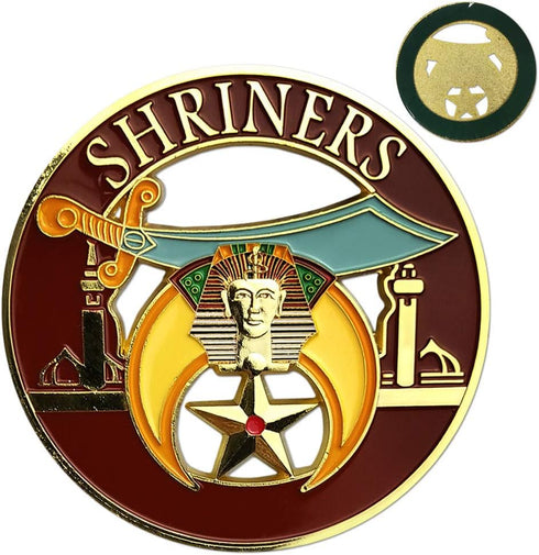 Shriner Masonic Car Emblem Mason Auto Decal...