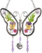 Butterfly Gifts for Mom Mother Real Flowers Wind Chimes Indoor Room Decor Unique Birthdays Gifts for Mom Christmas Butterfly Gift for Women Blue F...