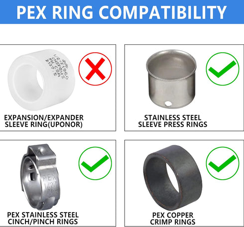 (Pack of 2) EFIELD 1/4 Turn Straight Stop Valve 3/8" OD Compression X 1/2" Pex Chrome Plated Brass, …...