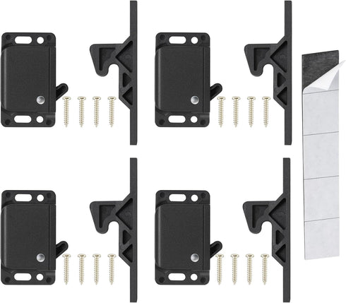 RV Drawer Latches and Catches, 4 Pack RV Cabinet Door Latches and Catches, 10 LBS Pull Force Latch for RV Camper Motor Home Trailor Office Cabinet...