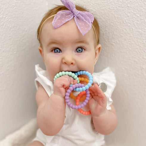 Ryan & Rose Cutie Clinks Attachable Teether Chew Toy for Babies (Mosaic)...